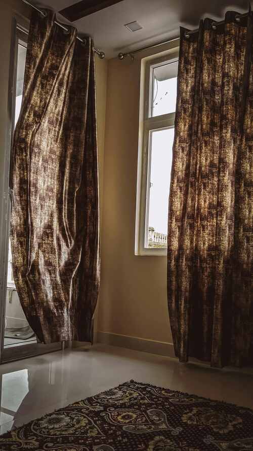 Drapes color match carpet