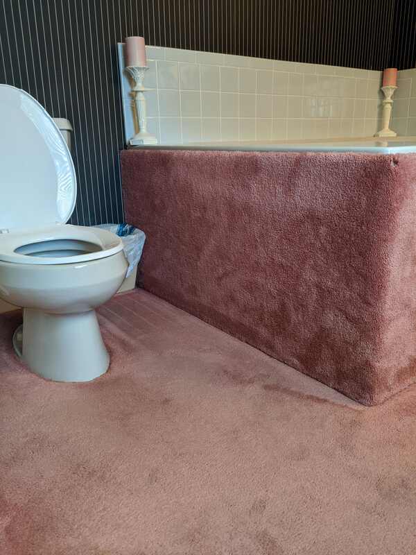 bathroom wall to wall carpet